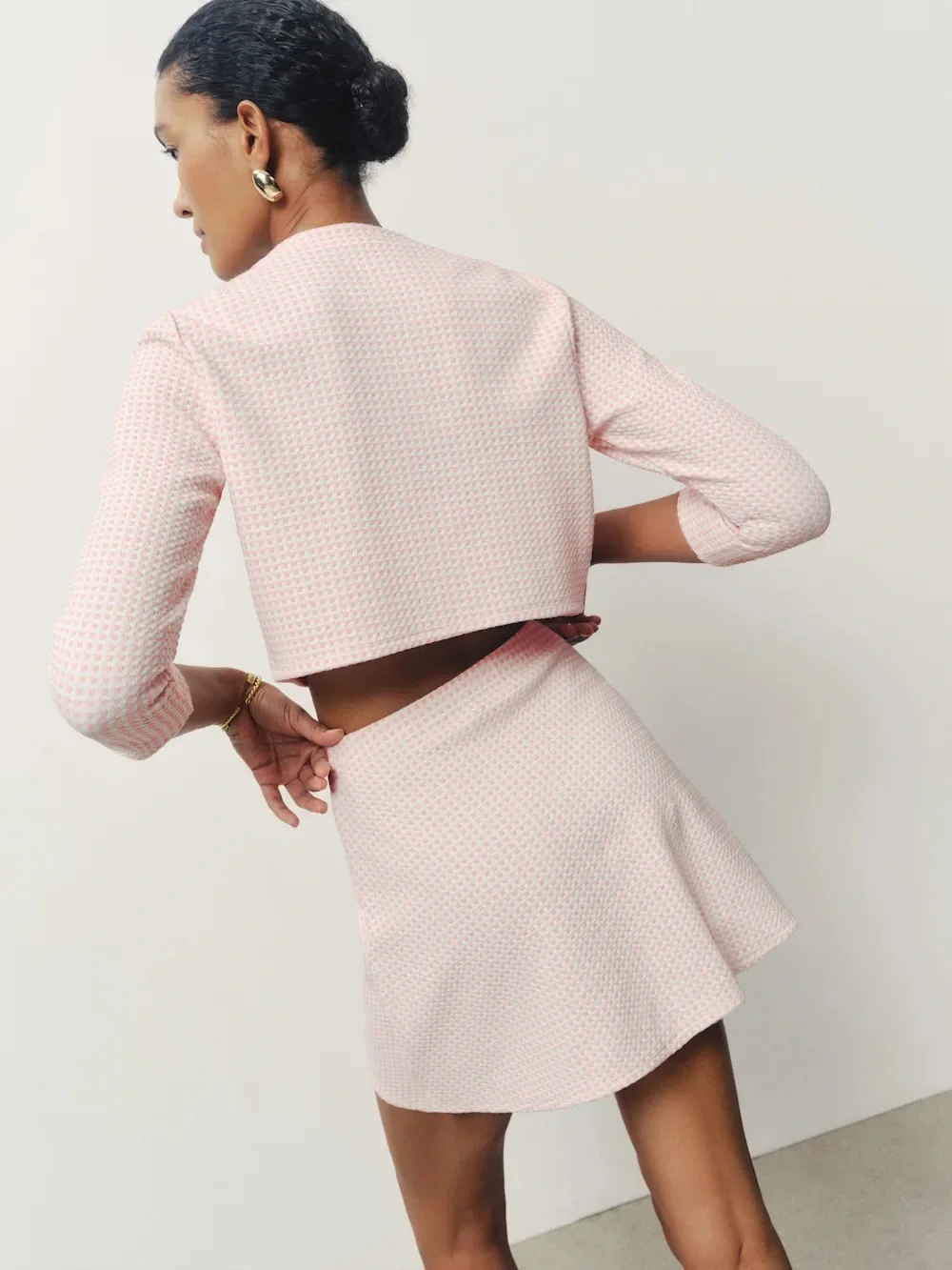 Reformation Elosia Knit Three Piece Pink - Size XS